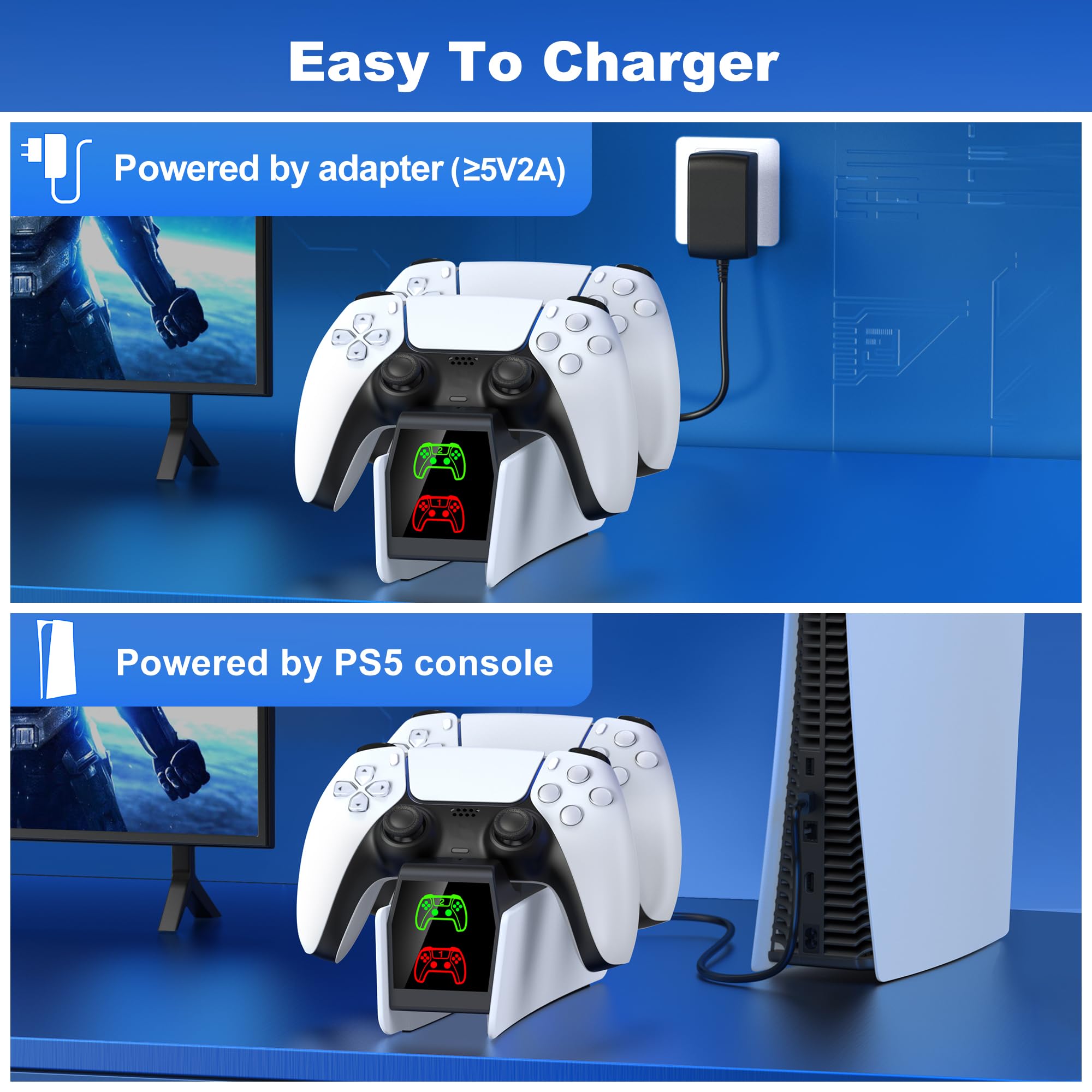 PS5 charging Station, almost compatible with any PS5 controller